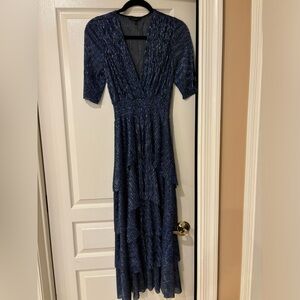 Maje
Full Lamé Dress With Ruffles